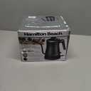 Hamilton Beach Compact 20 oz. / 0.6 Liter Gooseneck Electric Kettle for Boiling Water, Pour Over Coffee, Tea, Ultra Fast Heating With 1200 Watts, Stainless Steel BPA-Free Interior, Black (41045)