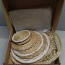 Xuhal 8 Pcs Boho Wall Basket Decor Decorative Bulrush Woven Basket Wall Decor Rustic Farmhouse Hanging Baskets for Kitchen Rustic Home Summer Decorations