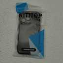 NITITOP Compatible with iPhone 15 Pro Max Case Cute Simple Wave Design Stylish Wavy Curly Frame with Wrist Adjustable Hand Strap Kickstand Grip Holder Soft Silicone Protective Cover - Black