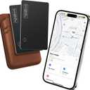 Ultra Slim Air Card Tag: 2026 MFi Certified Wallet Smart Tracker Card - Compatible with Apple Find My Wallets Finder Tracking Cards Tags (2 Pack Black)