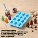 12 Cavity Penguin Silicone Candy Molds Set Of 2