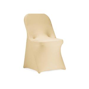 Peomeise Stretch Spandex Folding Chair Cover for Wedding Party Dining Banquet Event (Champagne)