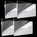 Roowest Thick Clear Acrylic Sheets Plastic Panels Sheets Cut to Size Cast Acrylic Board Panel with Protective Film for Craft DIY Projects Display Sign Frame(24 x 48 Inch, 1/8 Inch,Transparent,4 Pcs)