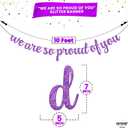 Purple Graduation Decorations 2026, We are So Proud of You Banner - Glitter 10 Feet, No DIY | Congratulations Banner Purple, Graduation Decorations Class of 2026, KatchOn