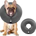 MIDOG Dog Cone - Inflatable Soft Donut Collar Alternative for Dogs After Surgery, Protective Recovery Collar Prevents Licking, Comfortable E-Collar Alternative for Dogs (Gray, M+)