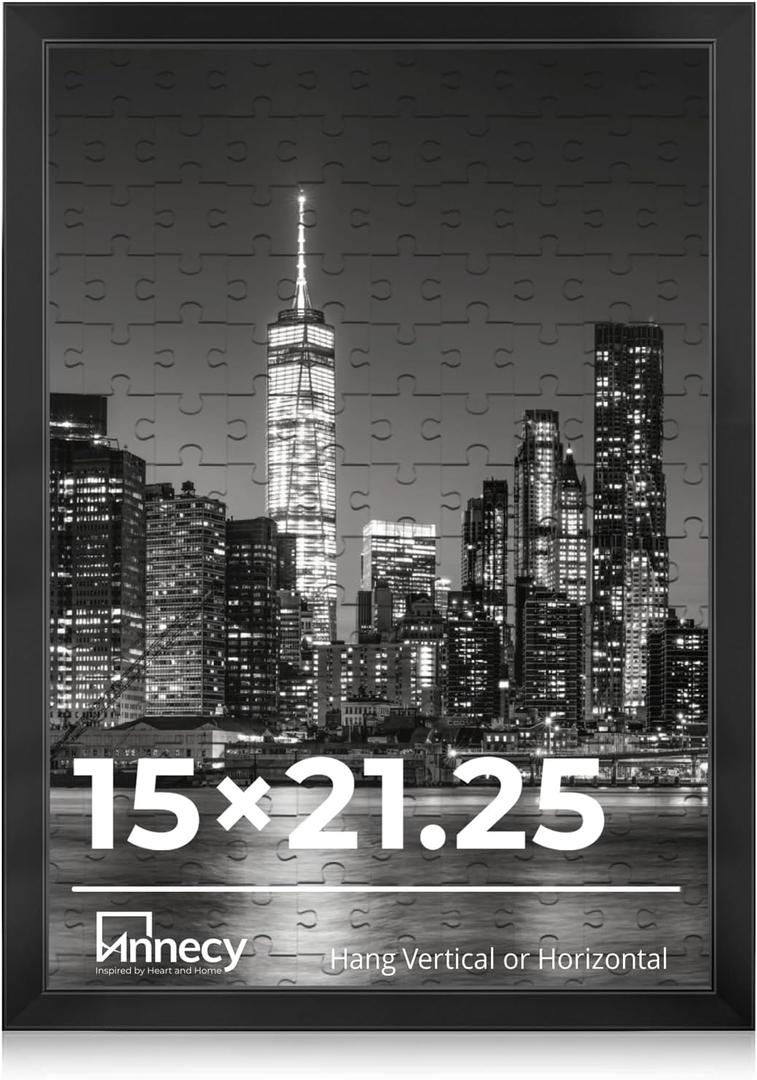 15x21.25 Picture Frame Black（1 Pack）, 15 x 21.25 Picture Frame for Wall Decoration, Classic Black Minimalist Style Suitable for Decorating Houses, Offices, Hotels