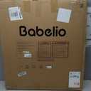 Babelio Upgraded Baby Gate with Cat Door, 29-43" Auto Close Durable Dog Gate for Stairs, Doorways and House, Easy Walk Thru Safety Gate with Pet Door Includes 4 Wall Cups, Black