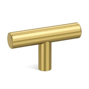Goldenwarm Knobs for Dresser Drawers Brushed Brass Cabinet Knobs - LS201GD Contemporary Cabinet Hardware Knob 2" Overall Length Gold Cabinet Drawer Handles 30 Pack