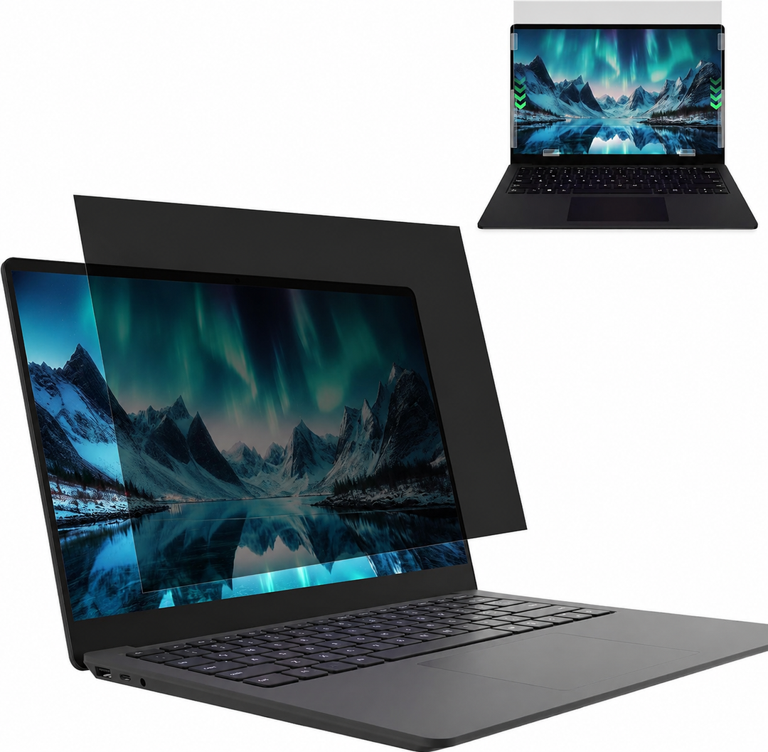 Laptop Privacy Screen Aspect Ratio Screen Protector, Anti-Glare Blue Light Laptop Screen Privacy Shield Removable 15.6in Filter for Lenovo HP Dell Acer Asus Thinkpad Envy Xps