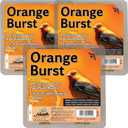 Heath Outdoor Products Orange Burst Suet Cakes Sample Pack, Contains 3 Suet Cakes, Try It, Your Birds Will Love it, for Woodpeckers, Cardinals, Siskins, Sparrows, Finchs & Many More Wild Bird Species