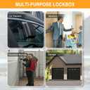 Car Window Lock Box for Turo, Car Key Lock Box, 4-Digit Combination Lockbox with Emergency Access Key Design, Larger Capacity Security Key Hiders for Ride Share, Turo, GetAround(New Verison)