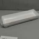 US Acrylic Avant White Plastic Serving Trays (Set of 4) 15 x 5 | Narrow Reusable Rectangular Party Platters | Serve Appetizers, Fruit, Veggies, & Desserts | BPA-Free & Made in USA