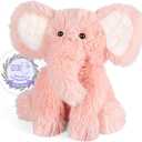 Heatable & Coolable Elephant Plushie, Microwavable Heating Pad, Stress & Discomfort Relief, Lavender Scented Toy (Pink)