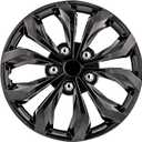 Pilot Automotive WH555-15GM-B 15 Inch Spyder Gunmetal Grey Hubcap Wheel Covers For Cars - Set Of 4 - Fits Most Cars