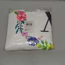 Set of 2 Reusable Monogram Letter Personalized Tote Bags for Women, Floral Design (29 Inches)