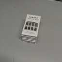 6 x Cat Eye Nails Short Squoval, Shimmery Black, Small Size Press on False Nails, 24 Reusable Fake Nails With Stick on Adhesive Tabs