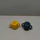 Silicone Sippy Cups with Easy Grip Transition Handles and a Soft Spout. A Non Toxic No Spill Unbreakable Training Cup 150ml/5oz |2-PACK Midnight Blue and Canary|