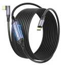 Link Cable with 27W Charging Port 15FT, Compatible with Meta Quest 3S/Quest3/Quest2/Pro/Pico 4 Accessories, PC VR, Steam VR, USB 3.1 C to USB C 5Gbps Cable for VR Headset, Unidirectional USB C Cable