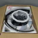 20 Inch Fandelier Ceiling Fan with Light, Crystal Chandelier Ceiling Fans, Caged Ceiling Fan with 6-Speeds, 1/2/4/8H Timer, Quiet DC Motor, Black Flush Mount Ceiling Fans for Bedroom, Living Room