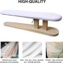 Tabletop Ironing Board Padded Small Ironing Board with Wooden Base, Chest & Sleeve Ironing Boards for Tailor, Household, Laundry Room, Apartment