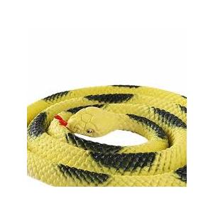 Yellow And Black Snake Plastic Toy 