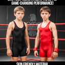 Exxact Sports Sublimated Adult & Youth Wrestling Singlet - Premium Powerlifting Singlet for Men & Boys, Unisex Singlets (Black Panther)