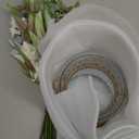 Fake Flowers Artificial Blue Flowers with Vase, Table Centerpieces for Dining Room, Silk Flower Arrangements for Home, Living Room Bathroom Plant Decor, Centerpiece Table Decorations (White and Blue)