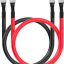 6 AWG Battery Cable 6AWG Gauge Battery Inverter Cables for Automotive Solar Marine Boat RV Car Motorcycle (6 AWG, 20in, 3/8")
