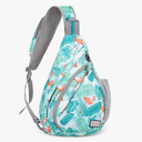 ZOMAKE Sling Bag,Small Crossbody Sling Backpack,Water Resistant Shoulder Daypack for Travel,Anti Thief Chest Bag for Hiking(Flamingo Blue)
