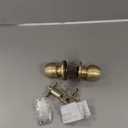 Keweilian High-Security Stainless Steel Round Ball Door Handle with Lock & Key,Door knob for Front Door, Bedroom, and Interior, Easy Installation(Gold)