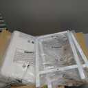 Small Vanity Stool, Cute Vanity Stools with Soft Faux Rabbit Fur Cushion, White Makeup Vanity Chair for Small Spaces, Living Room, Bedroom, Entryway, Ottoman Foot Rest for Couch Sillas Modern, White