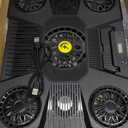 ChillCore Laptop Cooling Pad, RGB Lights Laptop Cooler 9 Fans for 15.6-19.3 Inch Laptops, Gaming Laptop Fan Cooling Pad with 8 Height Stands, 2 USB Ports - A21 Blue