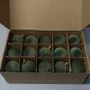 30 Pcs 2.4 Inches Velvet Christmas Ball Ornaments, Shatterproof Green Flocked Bulbs Decorations Set, Retro Decorative Hanging Plastic Ornaments for Xmas Tree Holiday Party Dcor