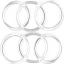 1.75 inch Clear Plastic Acrylic Mini Craft Rings 1/4 inch Thick 24 Pieces