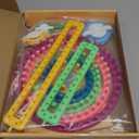 READAEER Knitting Loom Kit with Pompom Maker, Round Knitting Loom for Hat, Rectangular for Blanket Scarf Shawl, Knitting Loom Kit for Beginner