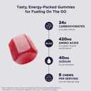 GU Energy Chews, Watermelon Energy Gummies with Electrolytes, Vegan, Gluten-Free, Kosher, Caffeine-Free, and Dairy-Free On-The-Go Energy for Any Workout, 12 Bags (24 Servings Total) (EXP 10/15/27)