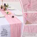 10 Pack Pink Cheesecloth Table Runner 17x108 Inch Semi Sheer Boho Rustic Gauze Cheese Cloth Table Runners for Wedding Party Birthday Baby Shower Home Dcor