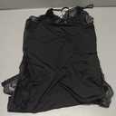 Babydoll Lingerie for Women Sexy Nightgowns Lace Chemise Cute Sleepwear Cami Nightie Modal with Side Slits (Medium, Black)