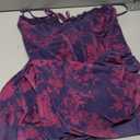 KUTUMAI Vintage Lace Corset Floral Maxi Long Dress Bodycon Ruched Tie Formal Wedding Guest Dresses for Women Elegant PurpleFloral M