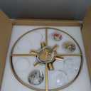 Modern Flower Elegant Glass Chandelier 20" Luxury 6 Lights Gold Chandelier Light Fixture for Living Dining Room Kitchen Entryway Bedroom Foyer, E12