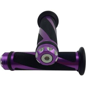 Universal Motorcycle Rubber Gel Handlebar Hand Grips for 7/8" Bar End Handle Bars Sports Bikes (Purple)