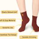 RELY+ 10 Pairs Socks Womens Crew Elastic Ankle Length Cotton Socks Aesthetic Cute Lightweight Low Cut Gifts for Women