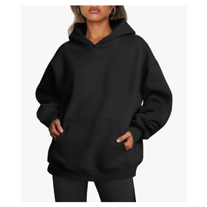 Trendy Queen Womens Oversized Hoodies Fleece Sweatshirts Fall Fashion Pullover Sweaters Winter Clothes Medium, Black