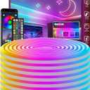 FBZ 100Ft Led Rope Lights, Flexible Neon Lights Control with App/Remote, Multiple Modes, IP65 Outdoor RGB Waterproof, Music Sync Gaming Light Strip for Bedroom Decor