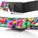 14" Laptop Screen Extender,FHD 1200P IPS Triple Portable Monitor,Dual Travel Screen Plug & Play,Laptop Monitor Extender for 14"-17.3",Compatible with Windows/Mac/Android & Chrome OS