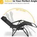 NEWBULIG Zero Gravity Chairs Set of 4, Folding Lounge Recliner Chair, 4 Pack