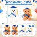 Hungdao 12 Pcs Graduation Plush Bear Bulk 10 Inch Stuffed Animal Bear with Hat Tassel Diploma Class of 2026 Graduation Gift for Kids Friend Preschool Relatives College Party Favors Accessory (Blue)