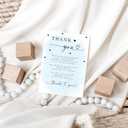 Your Main Event Prints Baby Shower Thank You Cards with Envelopes - Elegant and Convenient Gratitude Notes for Baby Showers (Blue)