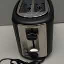 Amazon Basics 2 Slice Toaster, With 6 Browning Settings, Extra Wide Slots For Bagels and Special Breads, Removable Easy-to-Clean Crumb Tray, Cancel/ Defrost/ Bagel Buttons, 900W, Black & Silver