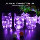 2 x 12 Pack Fairy Lights Battery Operated String Light7FT 20LED Waterproof Silver Wire Christmas Lights Outdoor,Firefly Mini Light for Bedroom Party Birthday Wedding Indoor Decorations Home Decor (Purple)